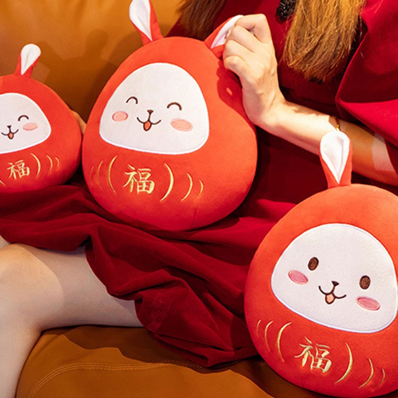 Vỏ Gối In Hình Linh Vật Thỏ May Mắn Cho Bé Gái