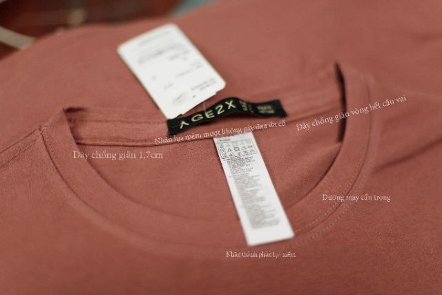 Áo thun trơn nam nữ AGE2X LOẠI 1