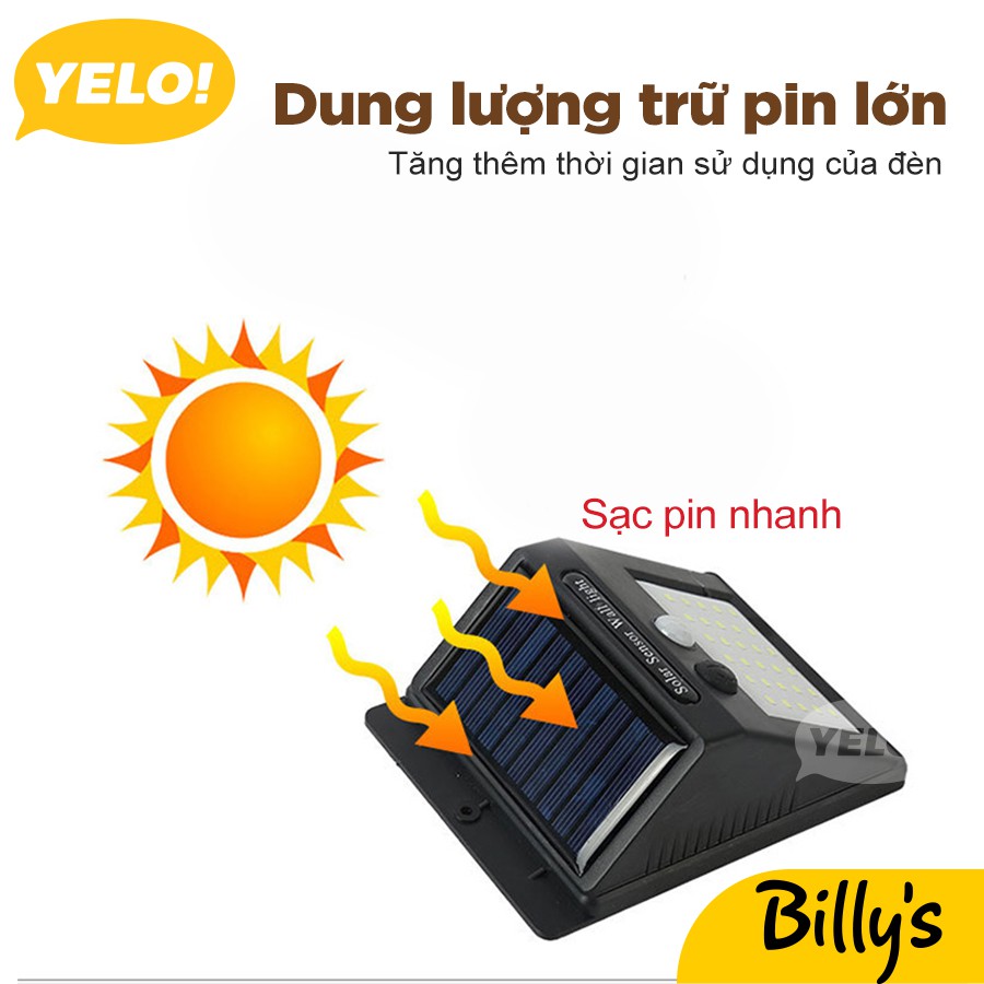 Billy's YELO！Đèn treo tường năng lượng mặt trời. Thích hợp sử dụng cho hộ gia đình treo trong vườn, hành lang