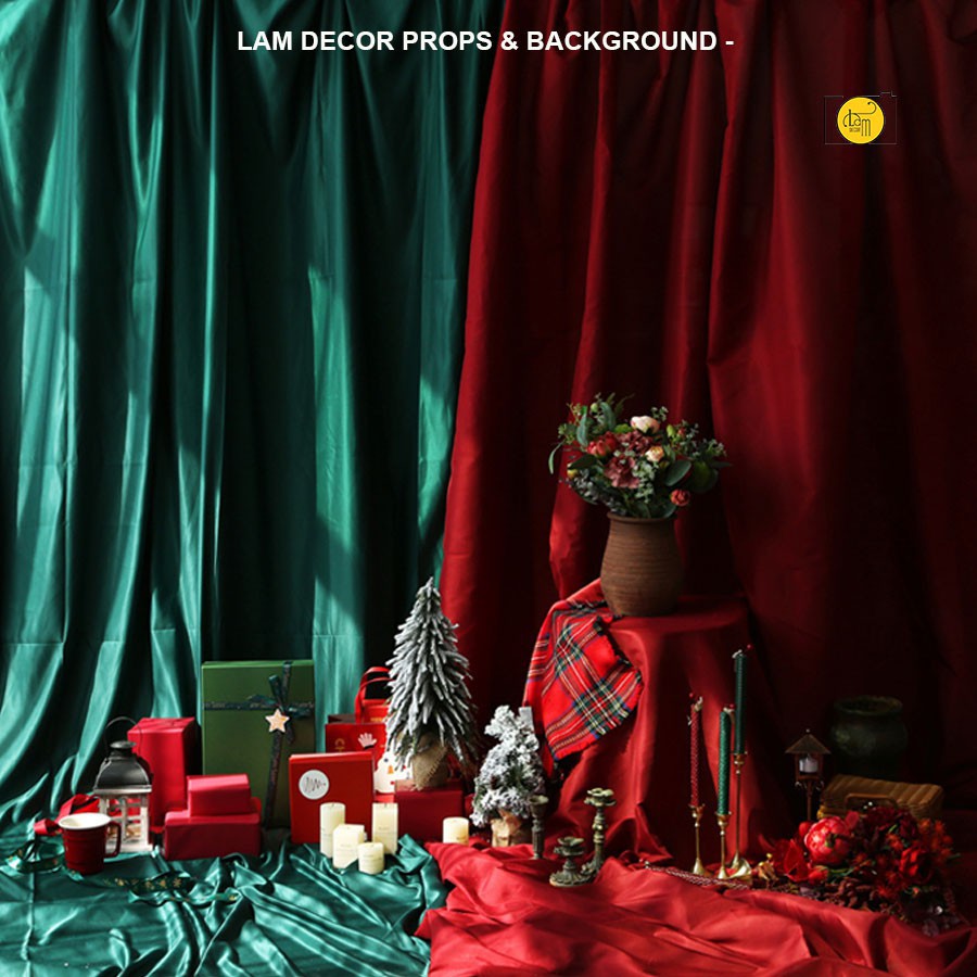 Phông Nền chụp ảnh vải đỏ trơn size to để làm nền chụp noel , Tết,  người hoặc mẫu make up