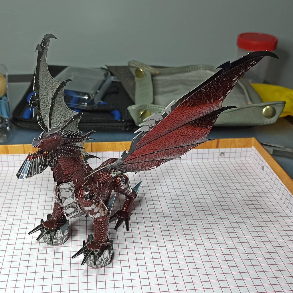 Mô Hình Kim Loại 3D Lắp Ráp Piececool Rồng Đen Deathwing Trong World of Warcraft