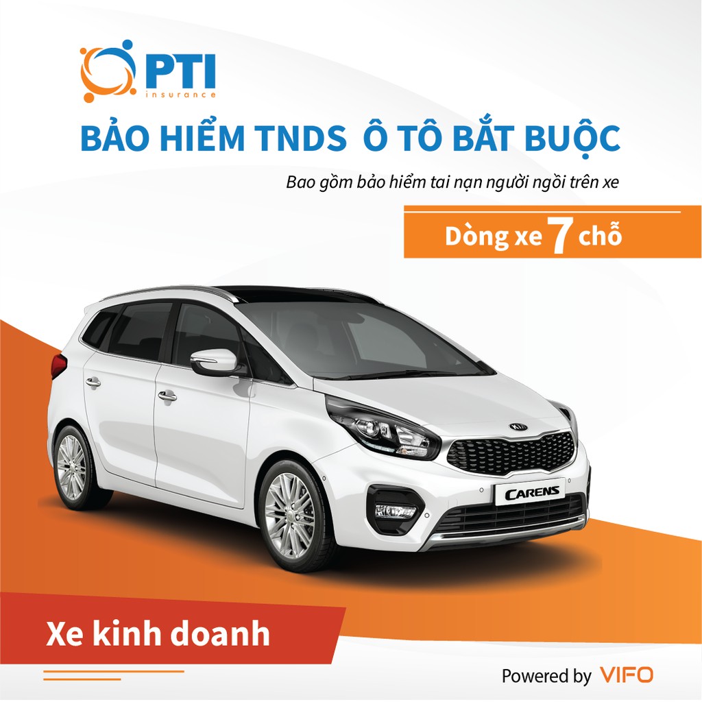 Toàn Quốc [E-Voucher] PTI - Bảo hiểm TNDS xe ô tô bắt buộc - Xe 7 chỗ KINH DOANH