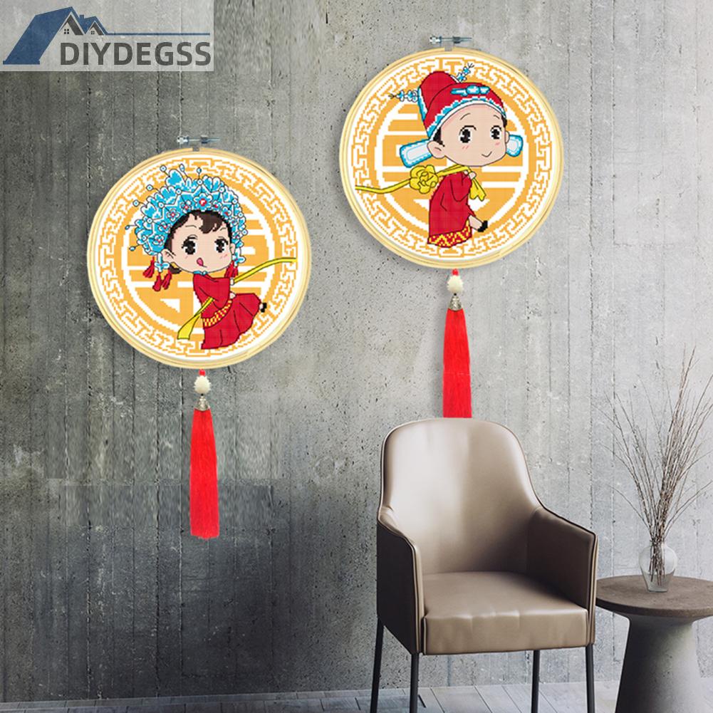 Bộ Tranh Thêu Chữ Thập Diy Hình Cô Dâu Chú Rể 11ct 2