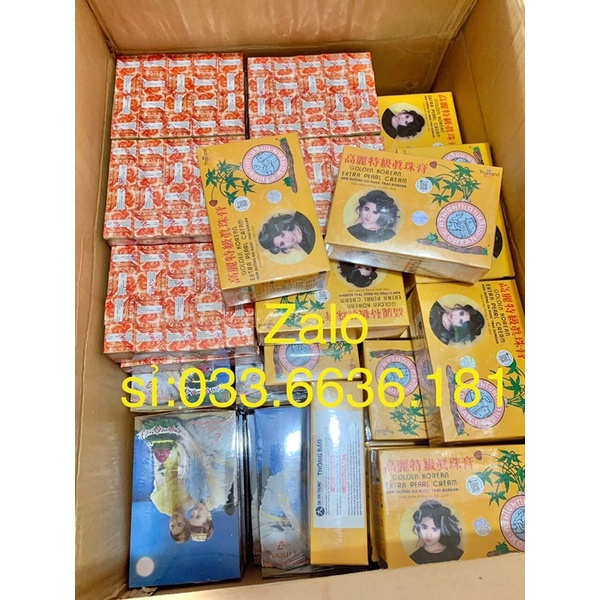 Nguyên lố 12 hủ kem sâm vàng Thái Lan 2 tem thường