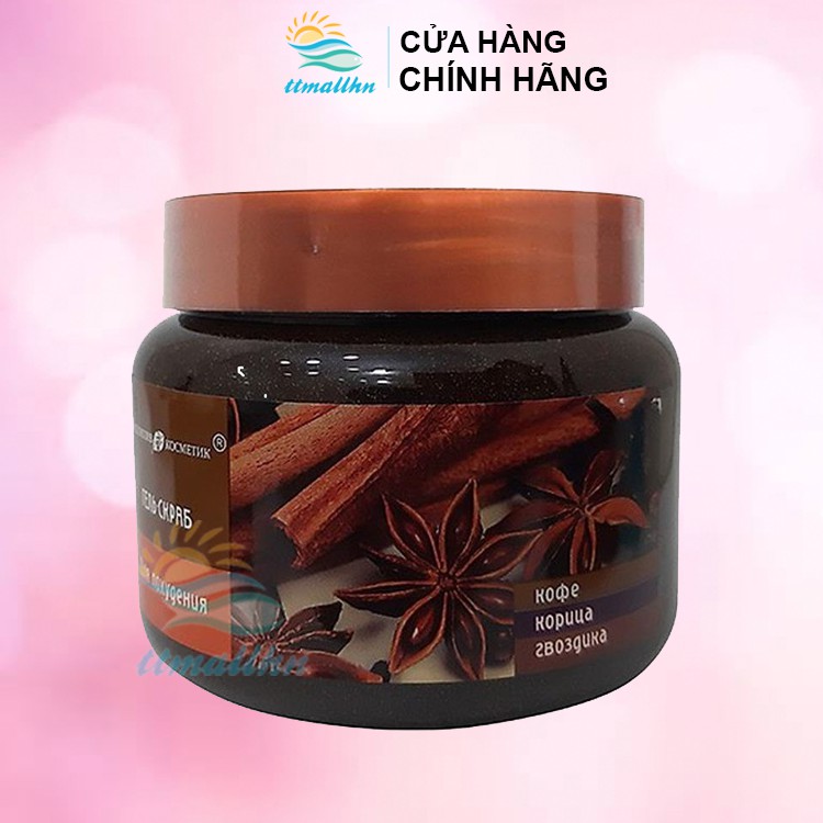 Tẩy da chết body quế hồi chiết xuất quế hồi và cafe của Nga tẩy da chết