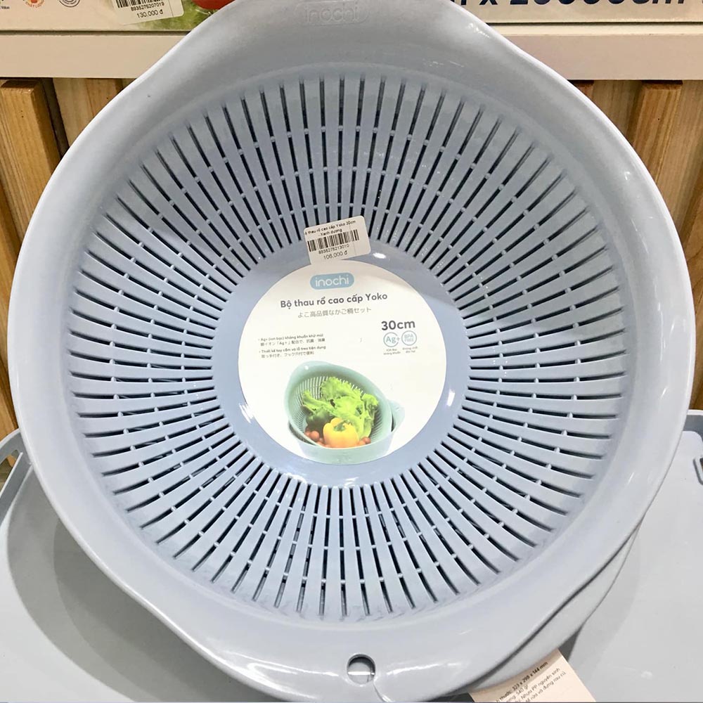 Bộ Thau Rổ Nhựa Yoko Chính Hãng Inochi - Hàng KM Vinamilk - Màu Ngẫu Nhiên