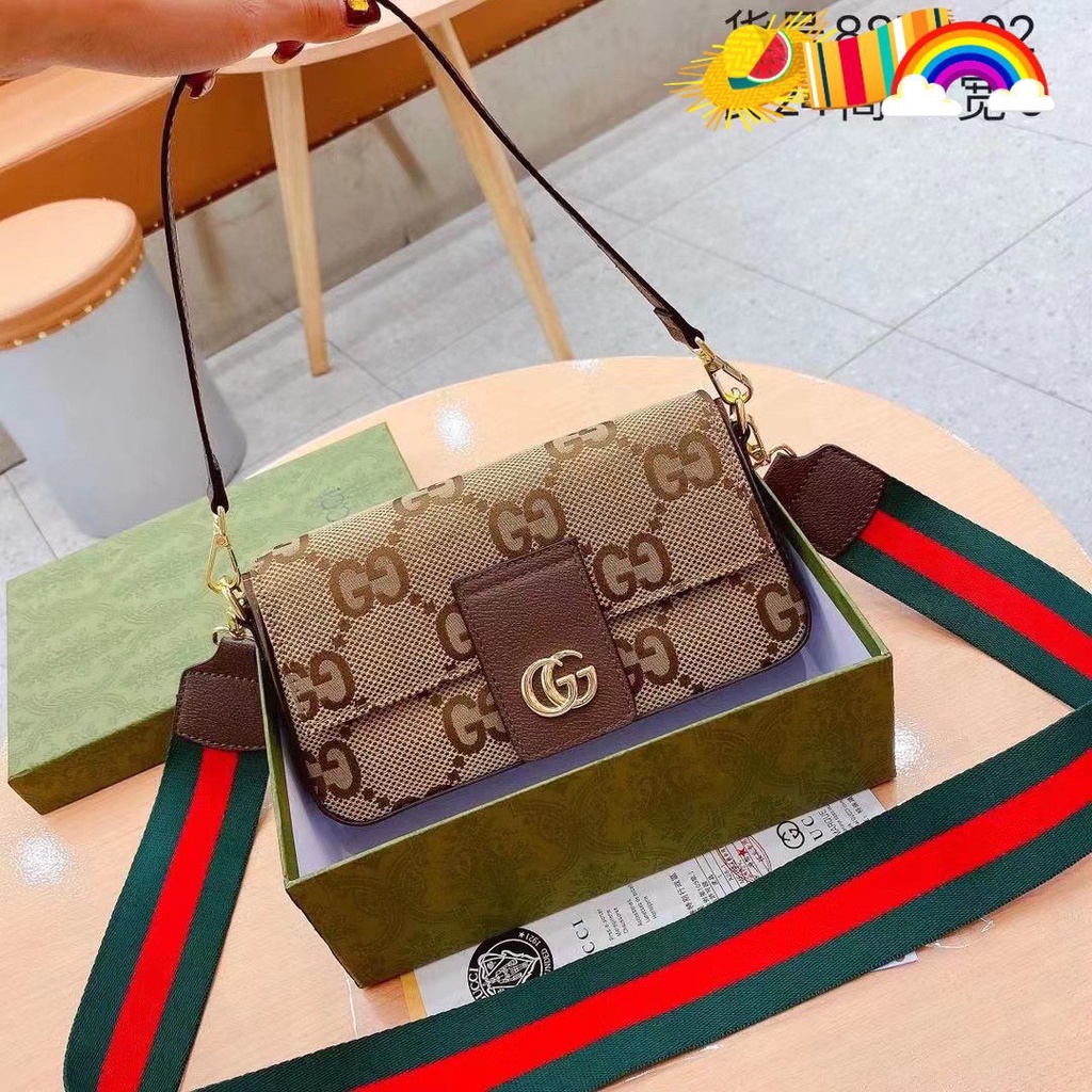 Túi GC new hót hít Dáng kẹp nách hot hit Full box - túi vải đầy đủ 23cm vải thô hoạ tiết đặc trưng