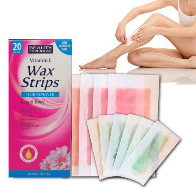 Miếng dán tẩy lông Beauty Formulas Wax Strips Legs and Body (hộp 20 miếng) - 2201603