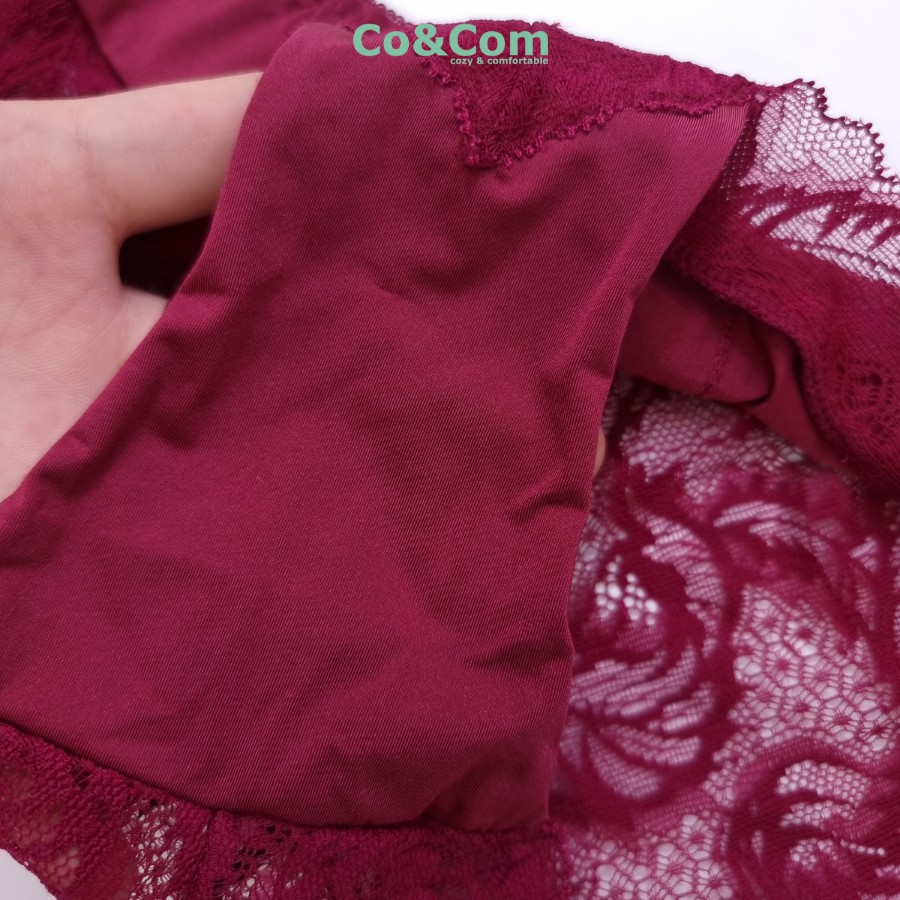 Bộ Đồ Lót Nữ Ren Co&Com BAN5028 Có Gọng, Đệm vừa Nâng Ngực Êm Ái | BigBuy360 - bigbuy360.vn