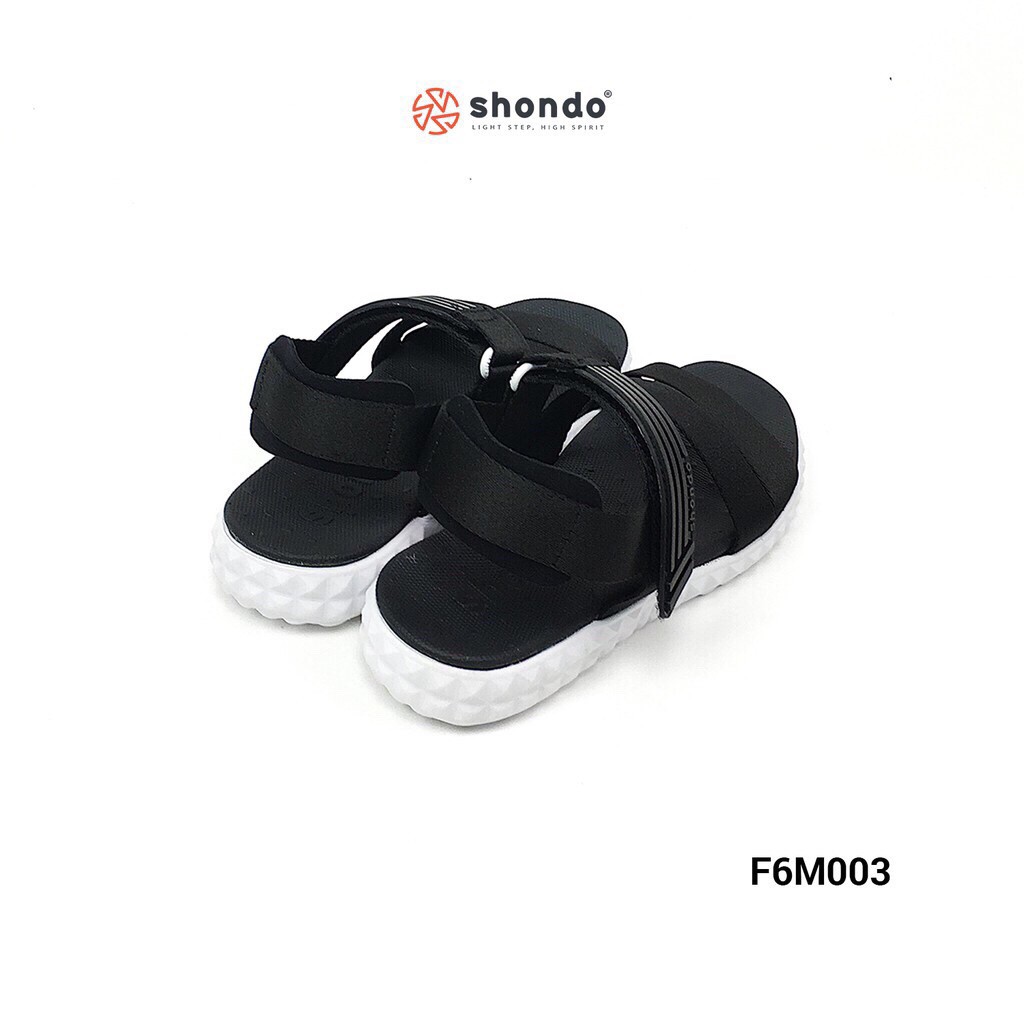 SHAT - Giày Sandal Quai Chéo F6M003 Đen đế trắng