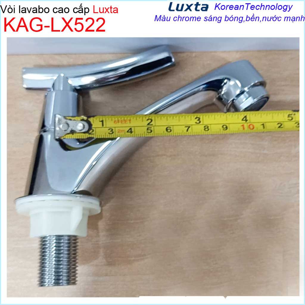 Vòi lavabo lạnh Luxta KAG-LX522 tay cong gạt, vòi chậu rửa mặt nước mạnh thiết kế đẹp siêu bền