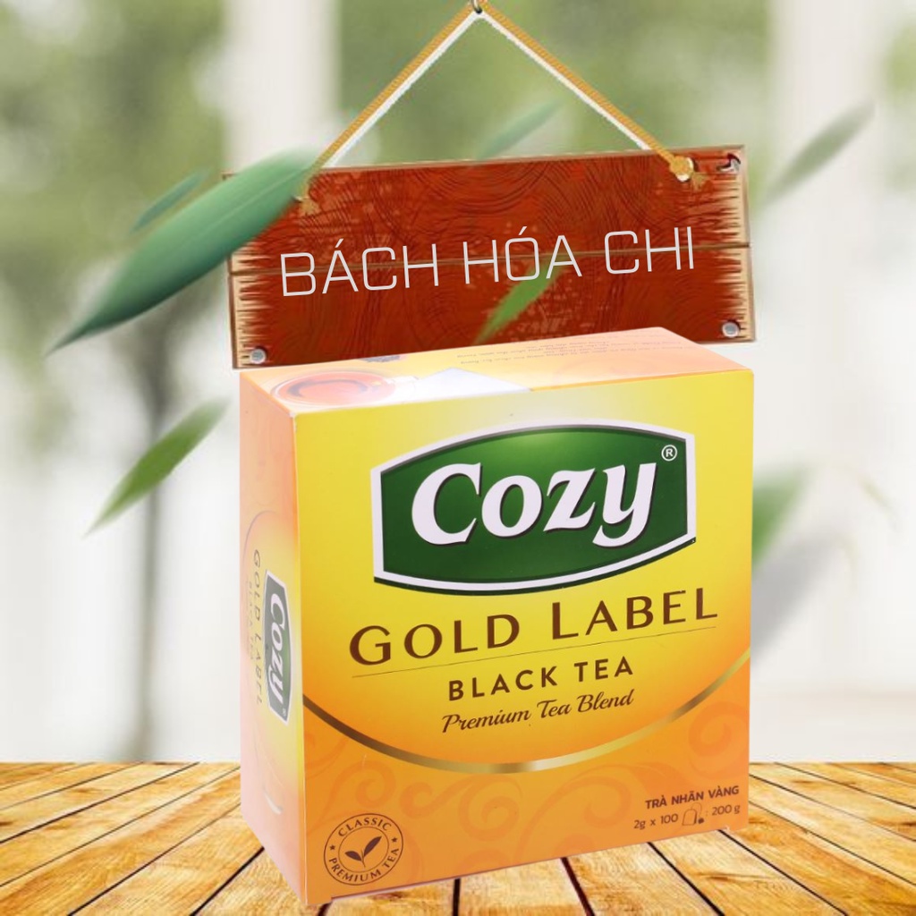 Trà đen túi lọc Cozy Nhãn Vàng