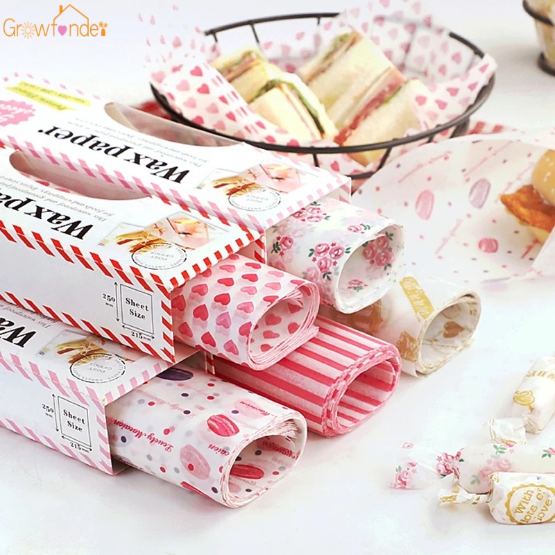 Set 10 giấy thấm dầu dùng để gói bánh mì sandwich burger