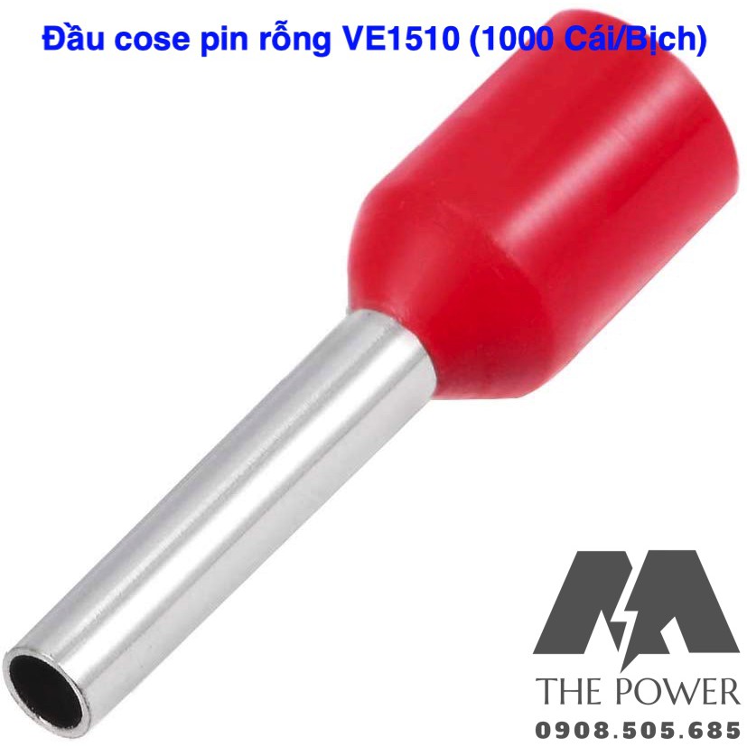 Đầu cose pin rỗng VE1510 1.5mm có bọc nhựa