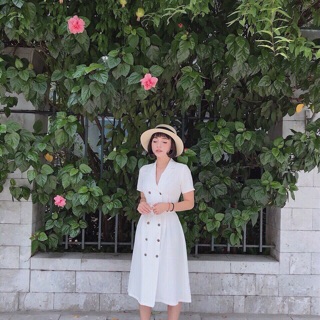 Váy cổ vest