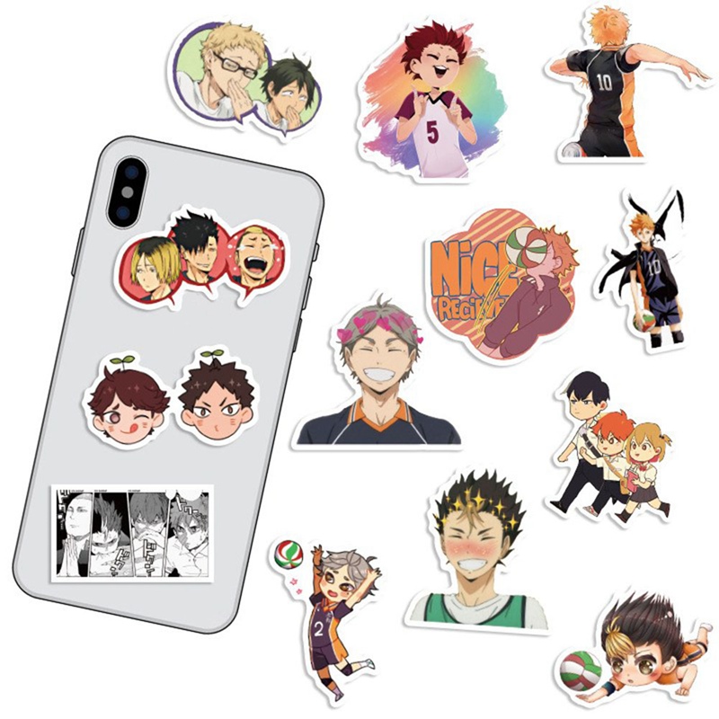 Tmdbyx Set 50 Hình Miếng Dán Nhân Vật Anime Haikyuu Trang Trí Đa Dụng
