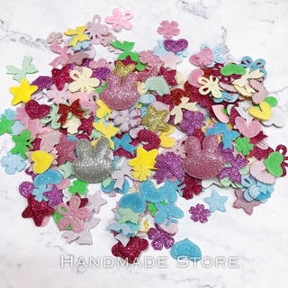 Sticker xốp nhũ trang trí (khoảng 30-50c)