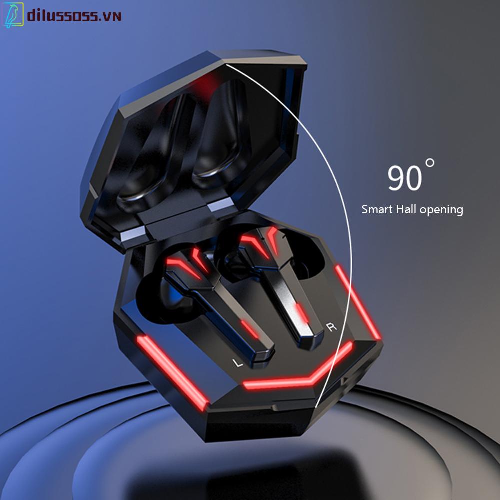 Tai nghe không dây nhét tai KS06 Bluetooth 5.0 âm thanh nổi độ trễ thấp có hộp sạc