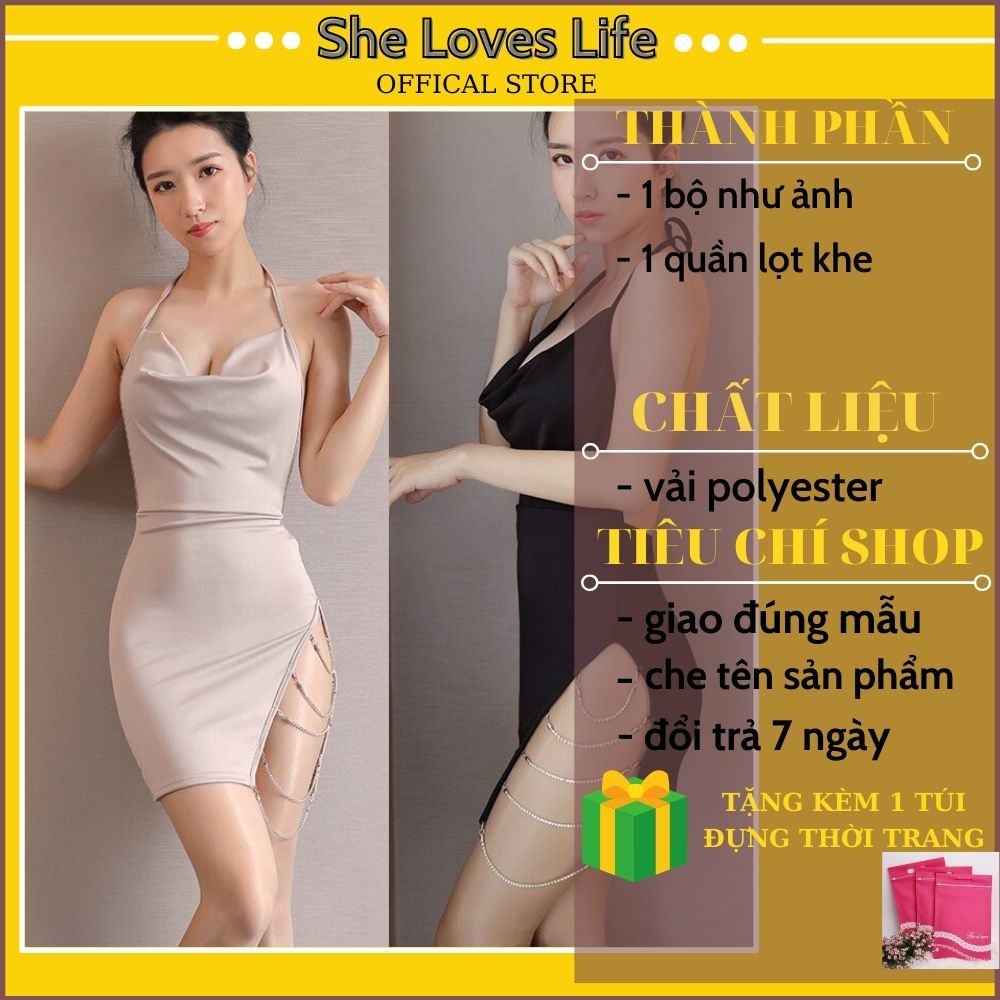 Đồ Ngủ Sexy Váy Ngủ Hai Dây Gợi Cảm Quyến Rũ