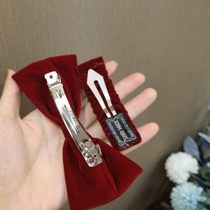 Băng đô nhung đỏ thời trang cho nữ