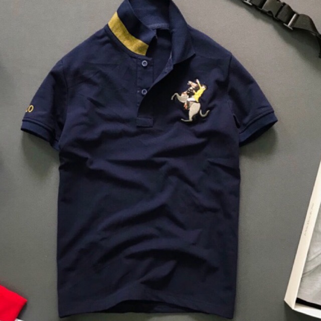 Áo thun nam cổ bẻ hình thêu DBP837 | BigBuy360 - bigbuy360.vn