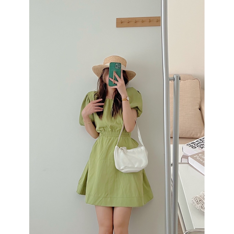 Váy cut out lưng nhiều màu cổ tròn