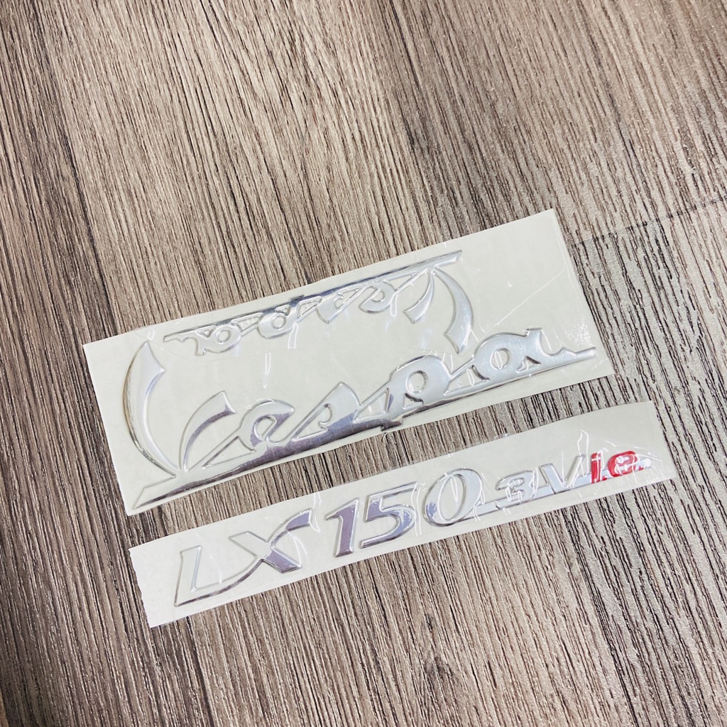 Bộ tem dán xe Vespa S150, LX 125 3vie, LX 150 3vie chất liệu nhựa nổi cao cấp