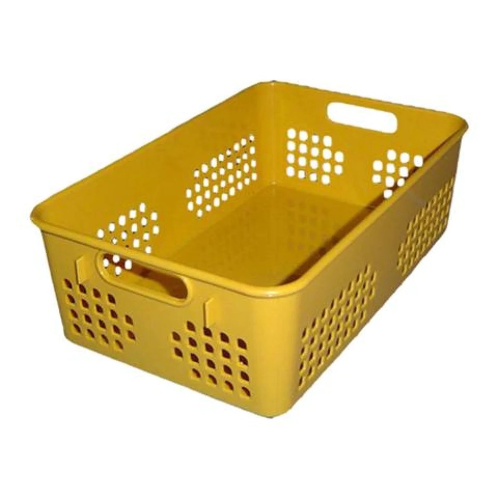 Daiso Giỏ Quick Basket B5 Size Mustard 31cm x 20cm x 10cm