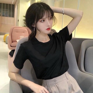 Áo phông nữ cổ tròn cộc tay