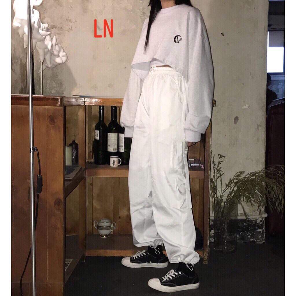 [FREESHIP ĐƠN TỪ 50K] Áo croptop logo chữ B dài tay LNG1119
