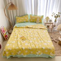 Set cotton đũi bèo (4món) hoa vàng