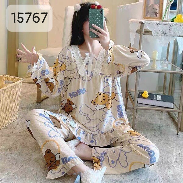 Bộ tiểu thư đồ mặc nhà BIGSIZE dài tay G- SD.B 15767