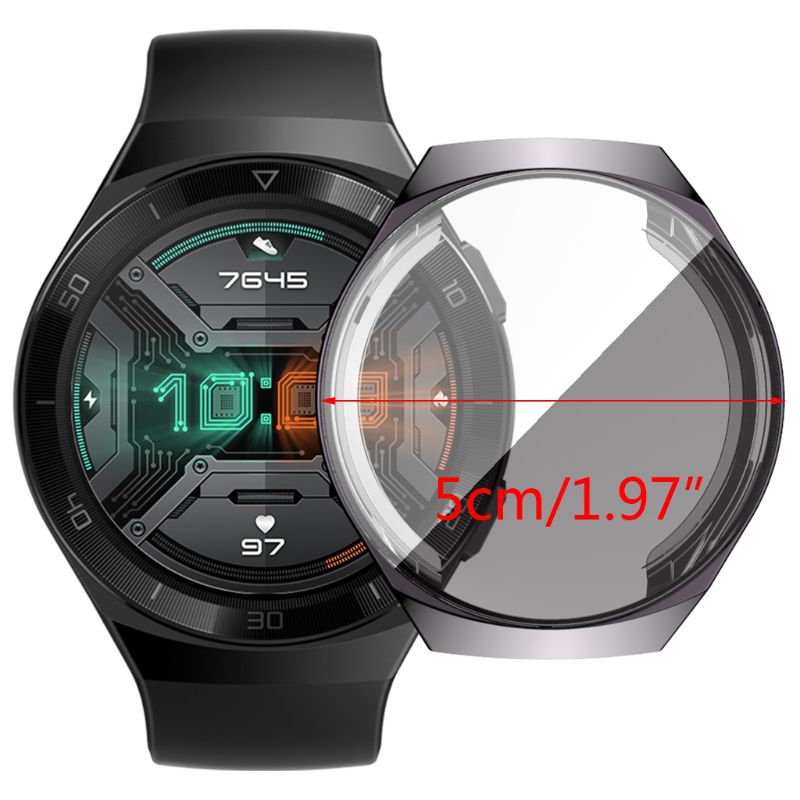 Star✨ TPU Electroplate Watch Case Full Screen Protector Cover for Hua-wei WatchGT 2e