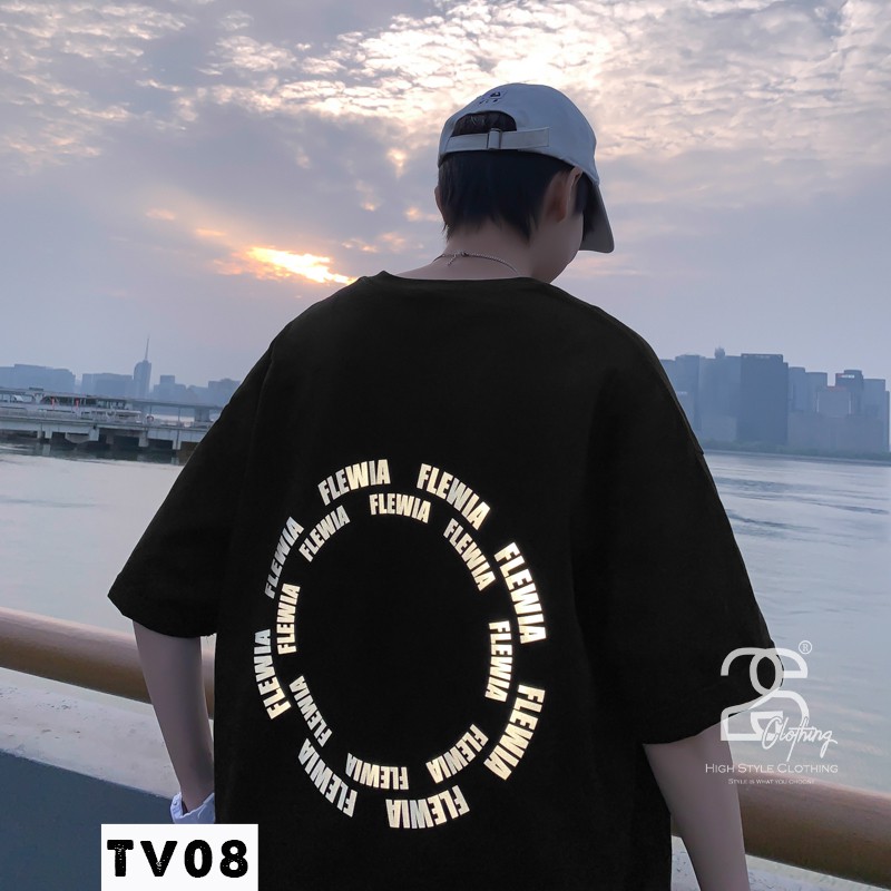 Áo Thun Đen Nữ Nam Form Rộng 2s Clothing Áo Phông Ulzzang Tay Lỡ Cotton Oversize Giá Rẻ In Phản Quang Ngầu TV08