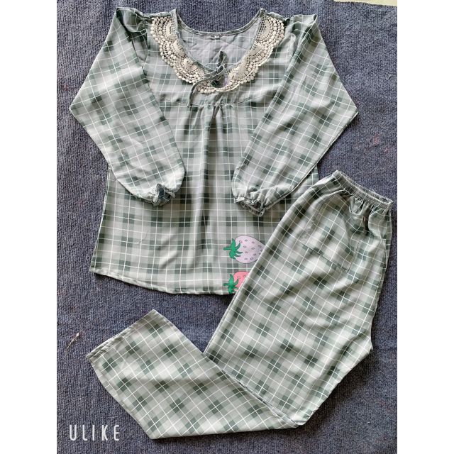 Đồ bộ tole tay dài cổ sen