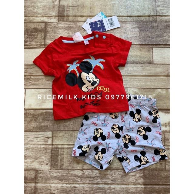 Bộ cộc cho Bé Trai Hình Mickey xuất dư xịn