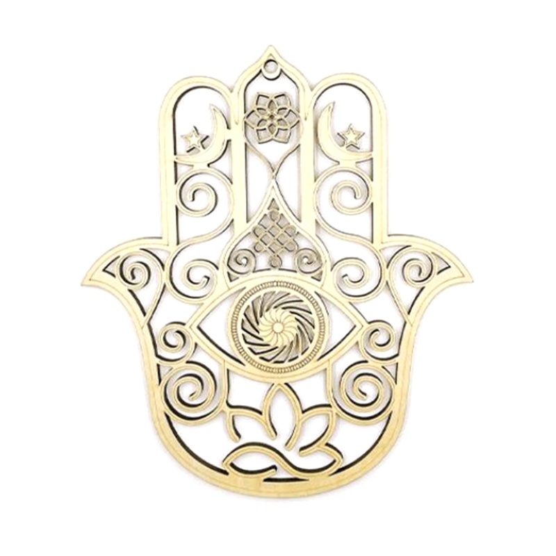 Tấm bảng treo tường trang trí thiết kế biểu tượng thần thánh nghệ thuật bằng gỗ dùng trong phòng tập yoga/thiền định