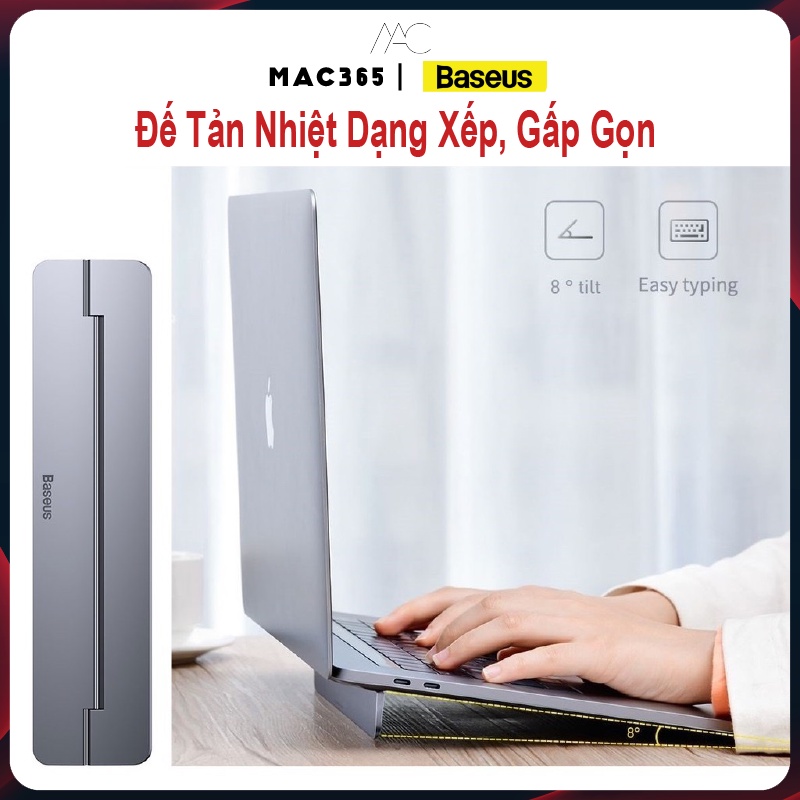 Đế tản nhiệt laptop, kê laptop giá đỡ macbook Baseus Papery Notebook Holder dạng siêu mỏng Siêu Mòng, Nhẹ, Dể Xếp