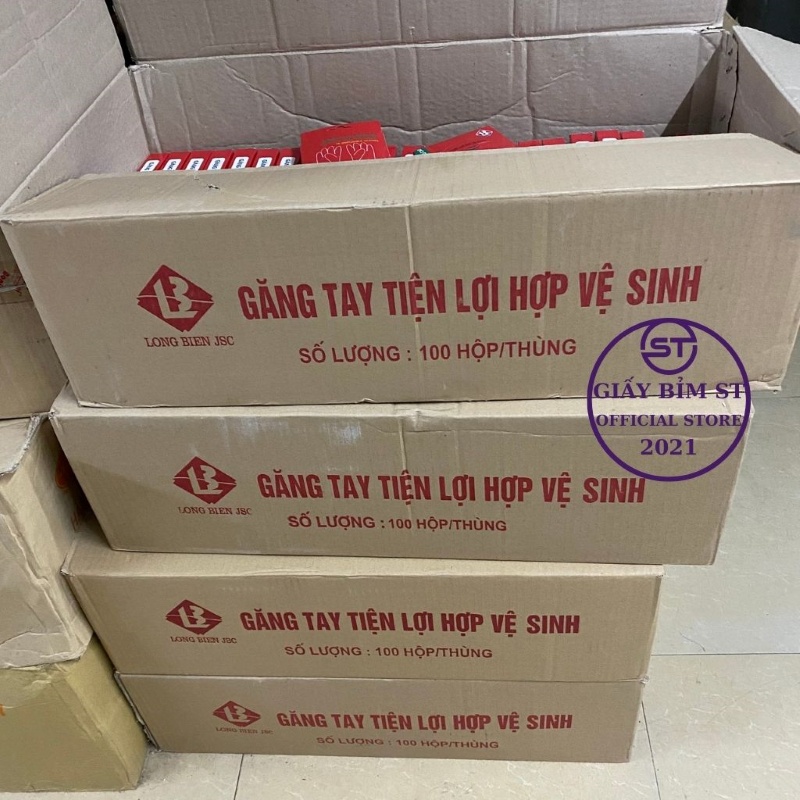 Găng tay nilong dùng 1 lần 100 cái/hộp cho nhà bếp, nhà hàng, gia đình