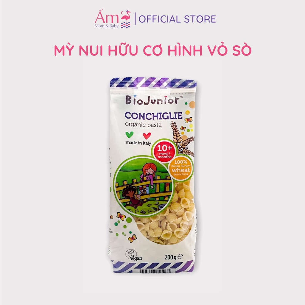 Mỳ Nui Ăn Dặm Hữu Cơ Ấm Baby NK Organic Cho Bé Từ 8 Tháng Giàu Chất Dinh Dưỡng Thực Phẩm Sạch 70G/200G Ấm Gift Decor