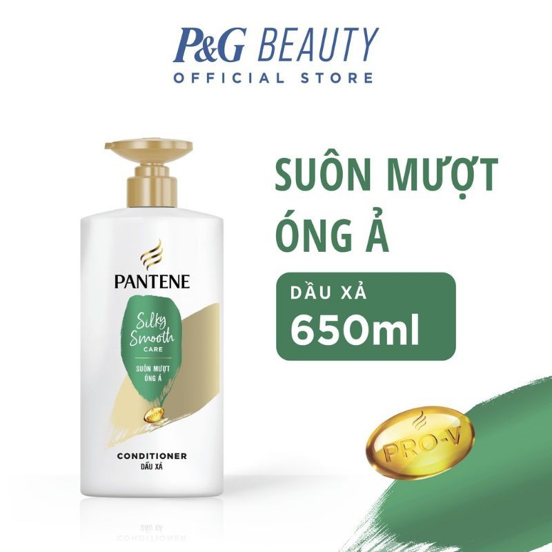 Dầu xả Pantene suôn mượt óng ả chai 650ML