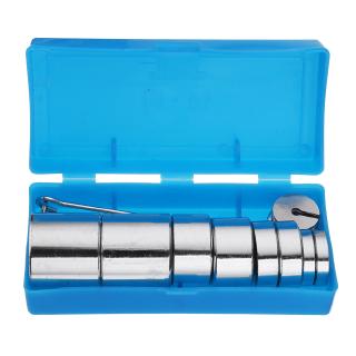 Set 17 quả cân kim loại 2g-200g cân bằng với móc và hộp đựng chuyên dụng thí nghiệm vật lý
