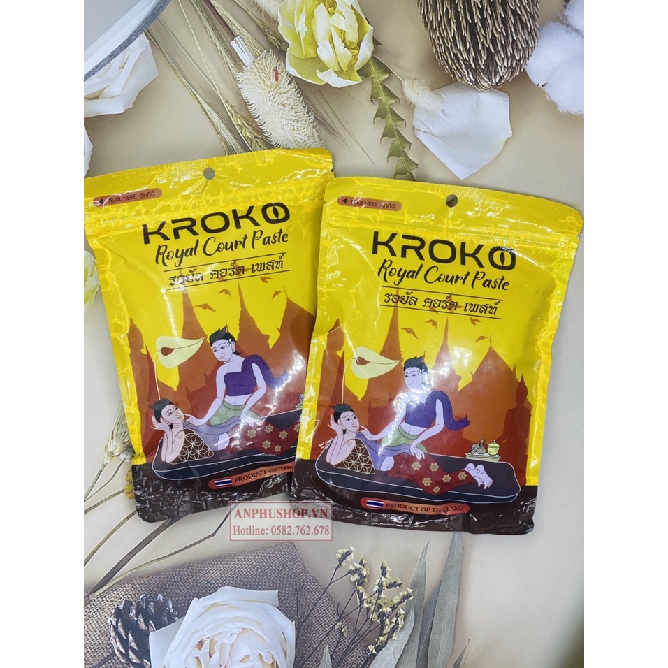 Miếng dán giảm đau thải độc cơ thể Kroko Royal Court Paste Hoàng Gia Thái Lan (Hàng chính hãng)