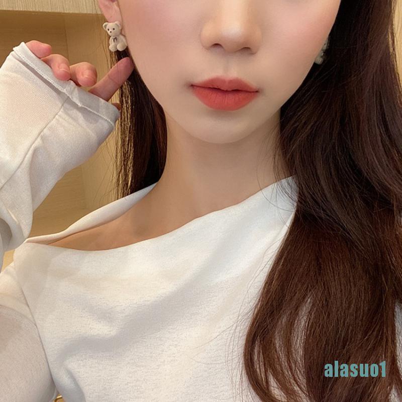 Bông Tai Phối Lông Nhung Dễ Thương Xinh Xắn Dành Cho Nữ