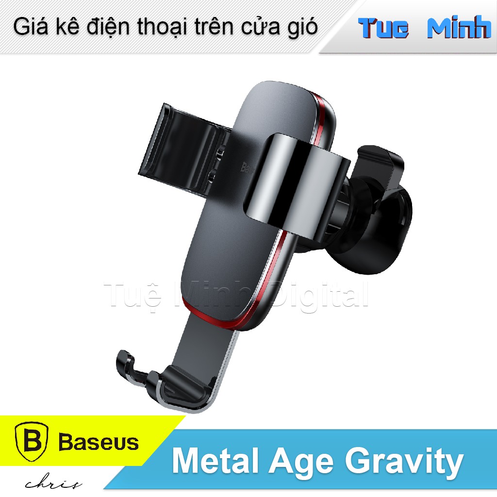 Giá kê điện thoại kẹp cửa gió - Baseus Metal Age Gravity Car Mount | WebRaoVat - webraovat.net.vn