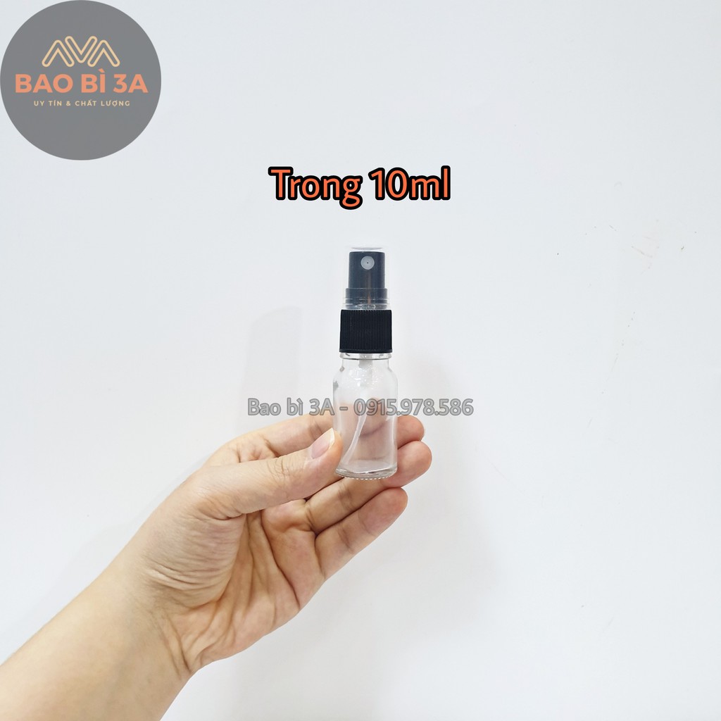 Chai xịt phun sương thủy tinh trong 10ml