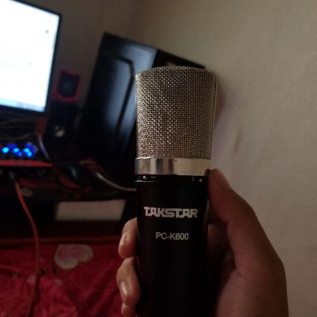 Bộ Mic Hát Livestream Soundcard XOX K10 &amp; Mic TAKSTAR PC K600 chuyên thu âm, livestream, karaoke onine