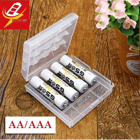 Hộp nhựa đựng 4 viên pin AA/ AAA cao cấp