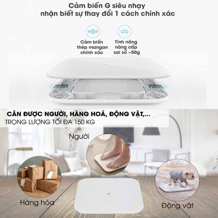 Cân điện tử thông minh Xiaomi Scale 2 Universal, theo dõi trọng lượng cơ thể, trợ lý sức khoẻ