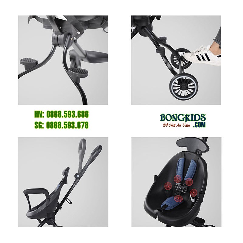 Xe đẩy du lịch 2 chiều cho bé Baobaohao V3, V5
